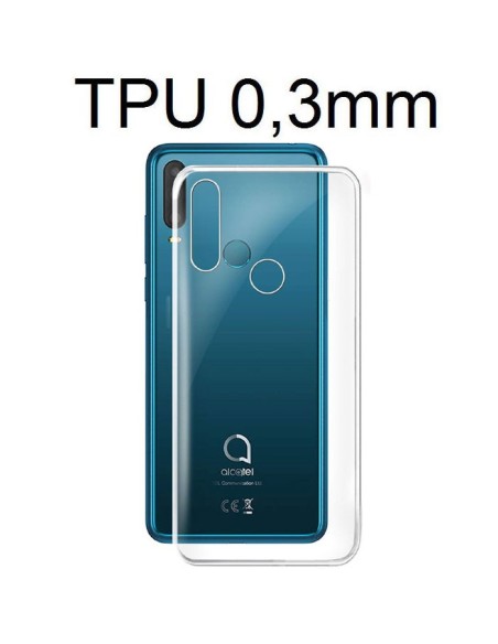 CUSTODIA per ALCATEL 3X (2019) - IN GEL TPU SILICONE TRASPARENTE