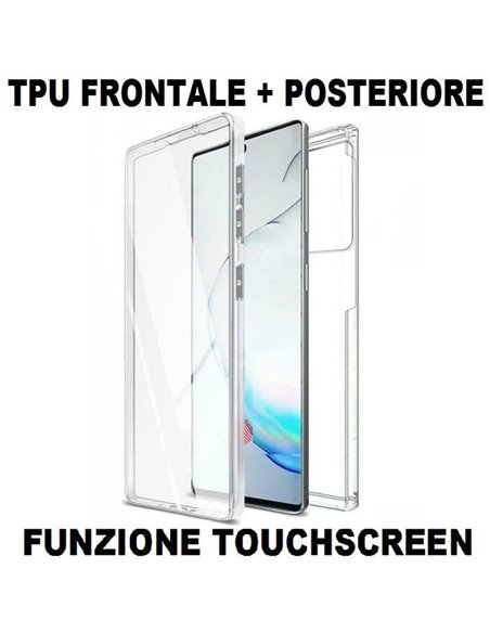 CUSTODIA per SAMSUNG GALAXY S20 ULTRA 5G (SM-G988) - IN GEL TPU SILICONE FRONTALE + POSTERIORE ULTRA SLIM 0,3mm TRASPARENTE