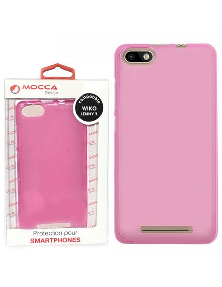 CUSTODIA per WIKO LENNY 3 IN GEL TPU SILICONE COLORE ROSA MOCCA BLISTER