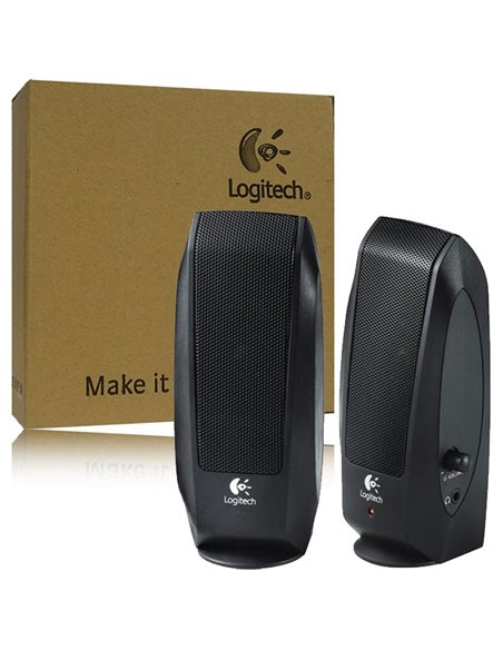 CASSE ACUSTICHE 230V S-120 PER PC CON JACK 3,5MM E CONTROLLO DEL VOLUME INTEGRATO COLORE NERO 980-000010 LOGITECH BLISTER