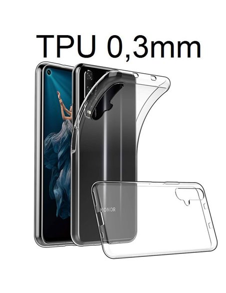 CUSTODIA per HUAWEI HONOR 20, NOVA 5T IN GEL TPU SILICONE ULTRA SLIM 0,3mm TRASPARENTE