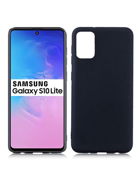 CUSTODIA per SAMSUNG GALAXY S10 LITE (SM-G770), A91 - IN GEL TPU SILICONE SLIM COLORE NERO SATINATO