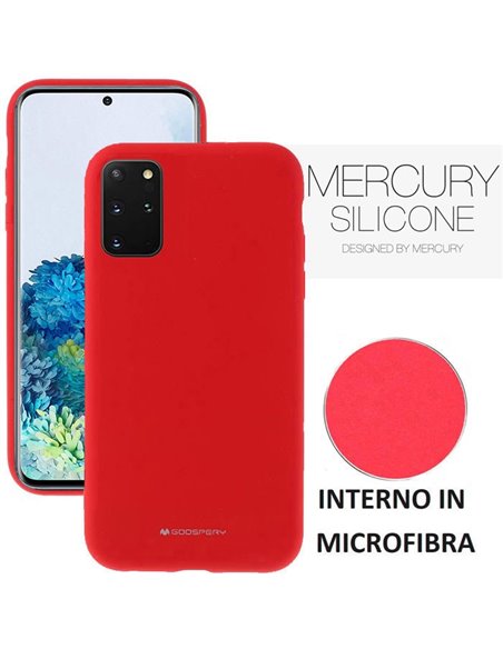 CUSTODIA per SAMSUNG GALAXY S20 PLUS (G985/G986) - IN SILICONE CON INTERNO IN MICROFIBRA ROSSO ALTA QUALITA' MERCURY