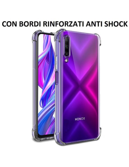 CUSTODIA per HUAWEI P SMART PRO (2019), Y9s, HONOR 9X PRO - IN TPU SILICONE TRASPARENTE SLIM 0,5mm CON BORDI RINFORZATI ANTI SHO