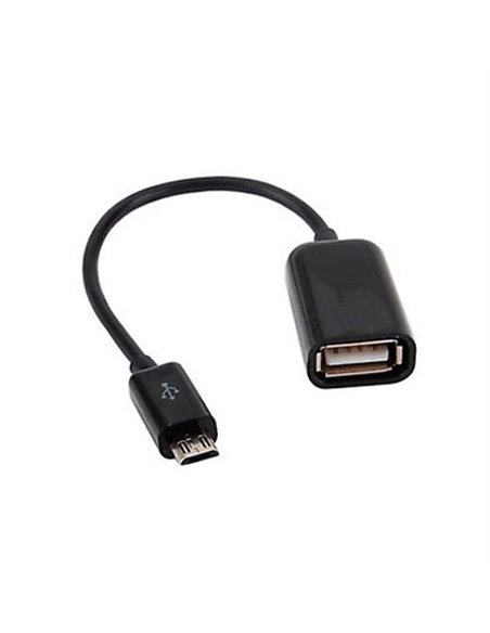 ADATTATORE MICRO USB MASCHIO e FEMMINA USB OTG COLORE NERO