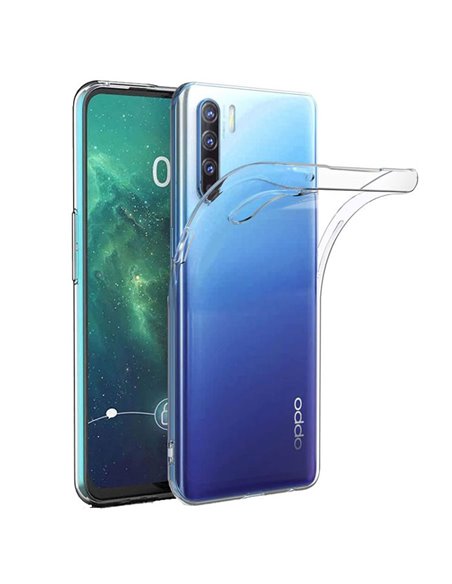 CUSTODIA per OPPO A91, RENO 3 - IN GEL TPU SILICONE TRASPARENTE