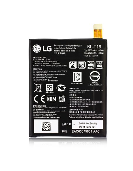 BATTERIA ORIGINALE LG BL-T19 per NEXUS 5X, H791, H790 - 2700 mAh LI-ION BULK