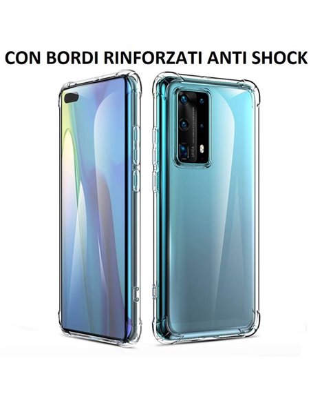 CUSTODIA per HUAWEI P40 - IN GEL TPU SILICONE TRASPARENTE SLIM 0,5mm CON BORDI RINFORZATI ANTI SHOCK