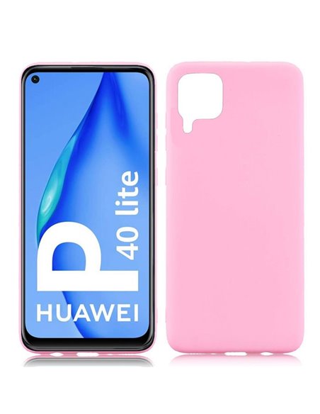 CUSTODIA per HUAWEI P40 LITE, NOVA 6 SE, NOVA 7i - IN GEL TPU SILICONE SLIM COLORE ROSA SATINATO