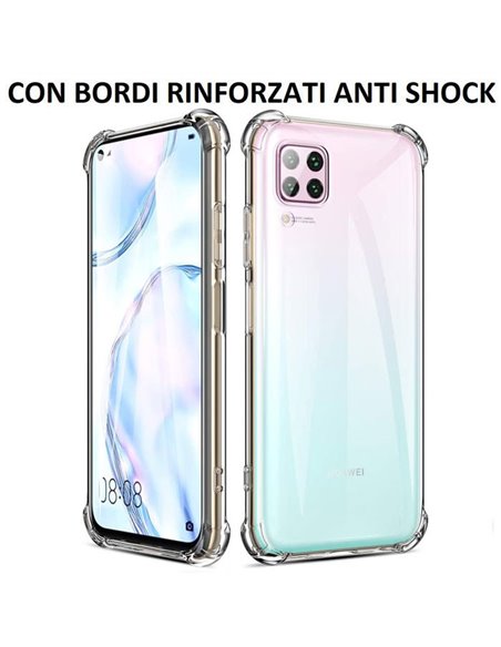 CUSTODIA per HUAWEI P40 LITE, NOVA 6 SE, NOVA 7i - IN GEL TPU SILICONE TRASPARENTE SLIM 0,5mm CON BORDI RINFORZATI ANTI SHOCK