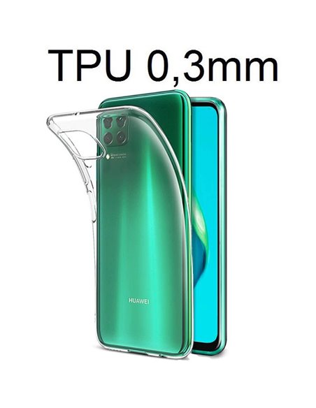 CUSTODIA per HUAWEI P40 LITE, NOVA 6 SE, NOVA 7i - IN GEL TPU SILICONE ULTRA SLIM 0,3mm TRASPARENTE