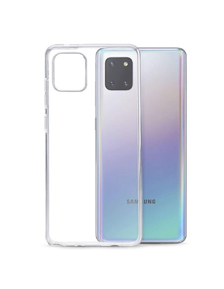 CUSTODIA per SAMSUNG GALAXY NOTE 10 LITE (N770), A81 - IN GEL TPU SILICONE TRASPARENTE