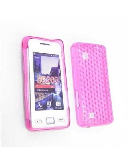 CUSTODIA GEL TPU SILICONE per SAMSUNG S5260 STAR II COLORE ROSA