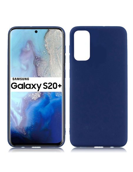 CUSTODIA per SAMSUNG GALAXY S20 PLUS (SM-G985/SM-G986) - IN GEL TPU SILICONE SLIM COLORE BLU SATINATO