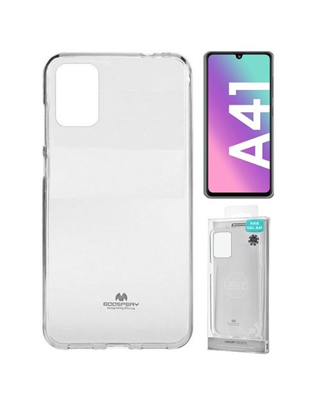 CUSTODIA per SAMSUNG GALAXY A41 (SM-A415) - IN GEL TPU TRASPARENTE ALTA QUALITA' MERCURY BLISTER