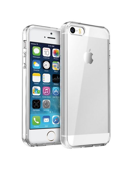 CUSTODIA per APPLE IPHONE SE, IPHONE 5S, IPHONE 5 IN GEL TPU SILICONE TRASPARENTE