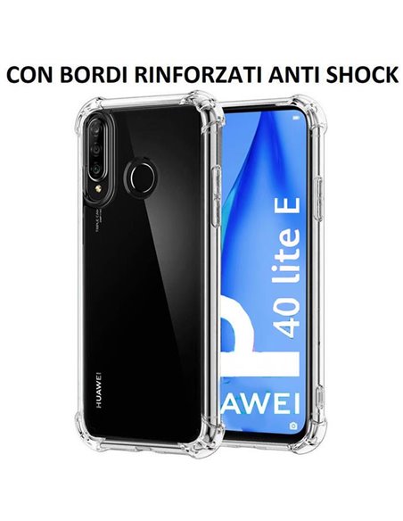 CUSTODIA per HUAWEI P40 LITE E, Y7p IN GEL TPU SILICONE TRASPARENTE SLIM 0,5mm CON BORDI RINFORZATI ANTI SHOCK