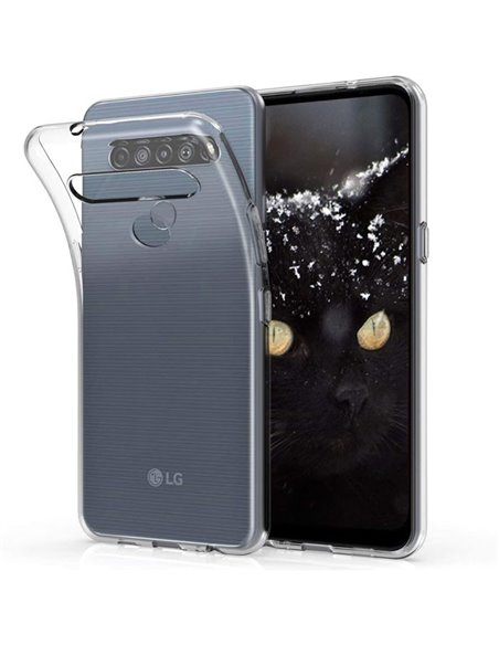 CUSTODIA per LG K61, Q61 IN GEL TPU SILICONE TRASPARENTE