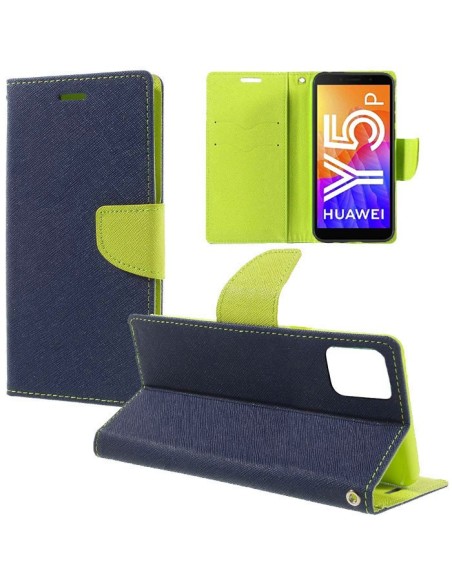 CUSTODIA per HUAWEI Y5p, Y5 2020, HONOR 9S - FLIP ORIZZONTALE CON INTERNO IN TPU, STAND E CHIUSURA MAGNETICA COLORE BLU