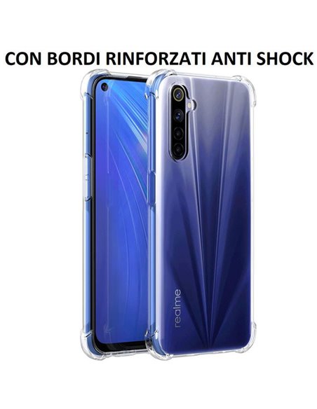 CUSTODIA per REALME 6, REALME 6S, REALME NARZO IN GEL TPU SILICONE TRASPARENTE SLIM 0,5mm CON BORDI RINFORZATI ANTI SHOCK