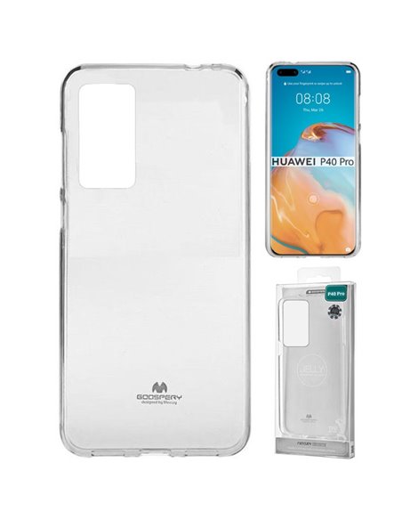 CUSTODIA per HUAWEI P40 PRO IN GEL TPU SILICONE TRASPARENTE ALTA QUALITA' MERCURY BLISTER