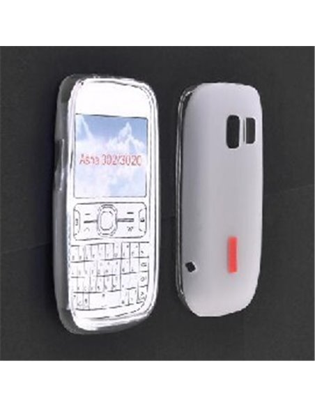 CUSTODIA GEL TPU SILICONE NOKIA ASHA 302 COLORE BIANCO