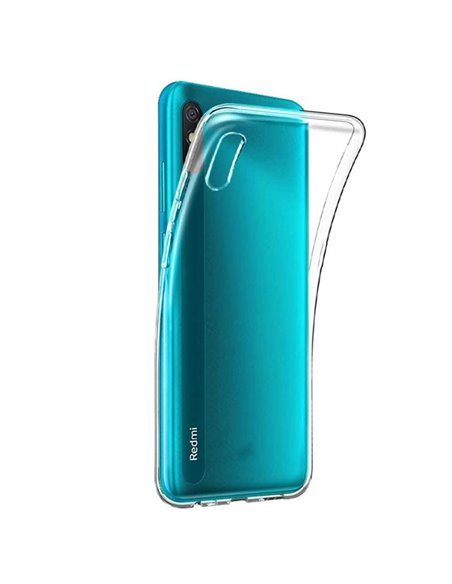 CUSTODIA per XIAOMI REDMI 9A, REDMI 9AT IN GEL TPU SILICONE TRASPARENTE