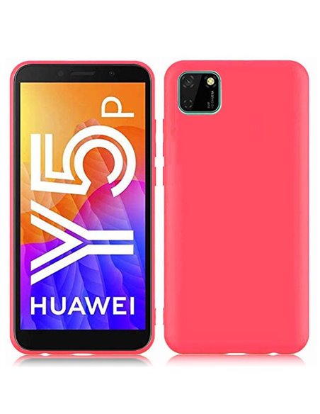 CUSTODIA per HUAWEI Y5p, Y5 2020, HONOR 9S - IN GEL TPU SILICONE SLIM COLORE ROSA PESCA SATINATO