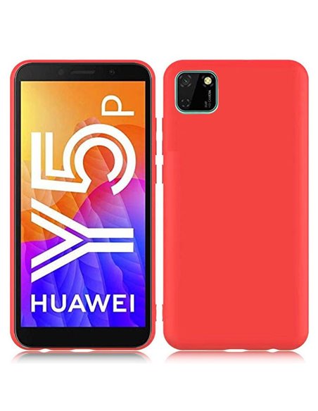 CUSTODIA per HUAWEI Y5p, Y5 2020, HONOR 9S - IN GEL TPU SILICONE SLIM COLORE ROSSO SATINATO