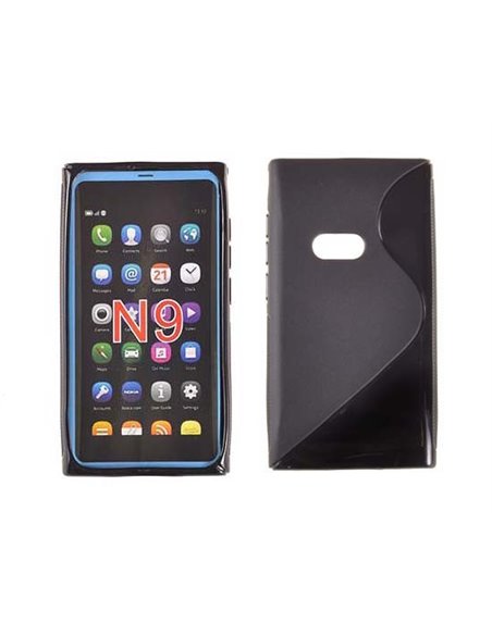 CUSTODIA GEL TPU SILICONE DOUBLE per NOKIA N9 COLORE NERO