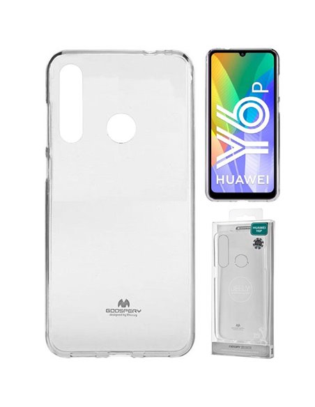 CUSTODIA per HUAWEI Y6p, Y6 2020, HONOR 9A IN GEL TPU SILICONE TRASPARENTE ALTA QUALITA' MERCURY BLISTER