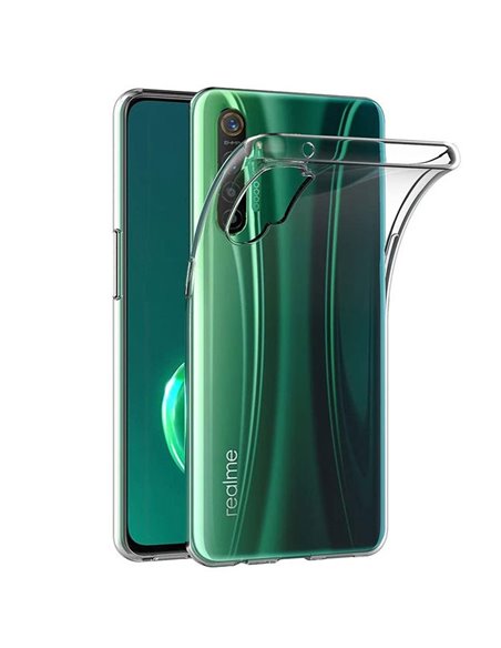 CUSTODIA per REALME X2, REALME XT IN GEL TPU SILICONE TRASPARENTE