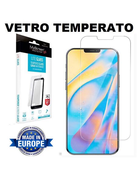 PELLICOLA per APPLE IPHONE 12 MINI (5.4') - PROTEGGI DISPLAY IN VETRO TEMPERATO 9H 0,33mm MYSCREEN LITE BLISTER