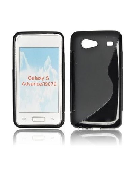CUSTODIA GEL TPU SILICONE DOUBLE per SAMSUNG i9070 Galaxy Advance S COLORE NERO