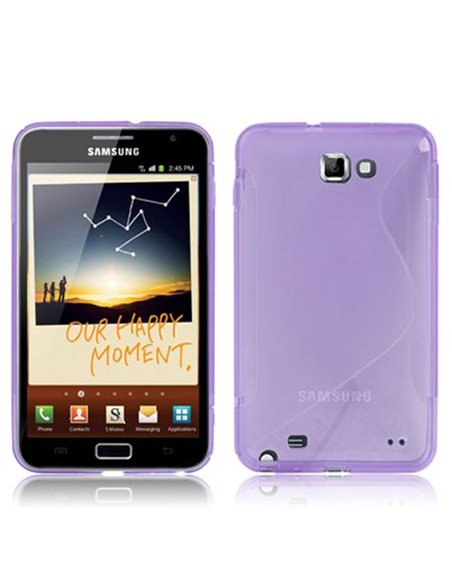 CUSTODIA GEL TPU SILICONE DOUBLE per SAMSUNG N7000 NOTE, I9220 COLORE VIOLA