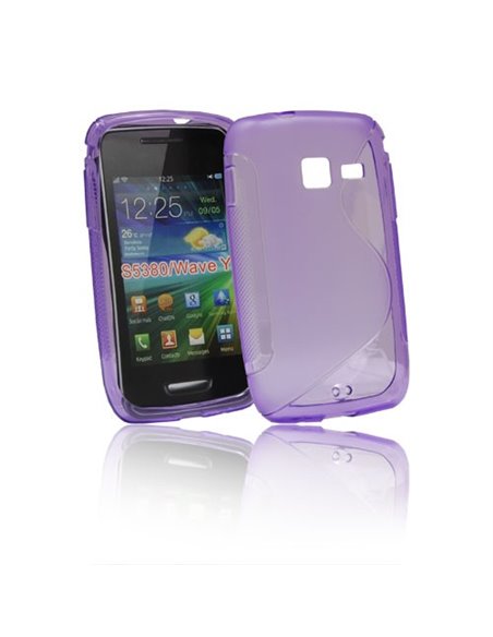 CUSTODIA GEL TPU SILICONE DOUBLE per SAMSUNG S5380 WAVE Y, WAVE 538 COLORE VIOLA