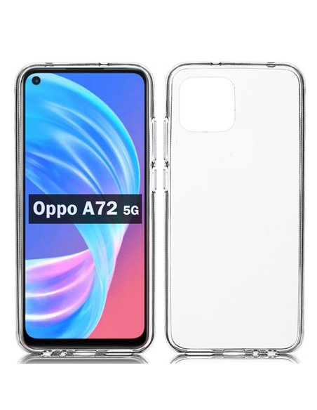 CUSTODIA per OPPO A72 5G, A72N 5G, A73 5G, A53 5G IN GEL TPU SILICONE TRASPARENTE - ATTENZIONE..