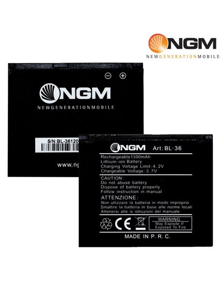 BATTERIA ORIGINALE per NGM WEMOVE QUASAR - 1300 mAh LI-ION BL-36 BULK