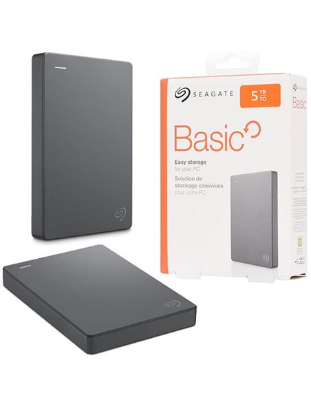 HARD DISK ESTERNO 2.5' CAPACITA' 5TB USB 3.0 STJL5000400 SEAGATE BASIC COLORE NERO BLISTER