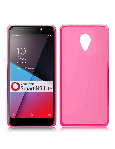 CUSTODIA per VODAFONE SMART N9 LITE IN GEL TPU SILICONE COLORE ROSA TRASPARENTE