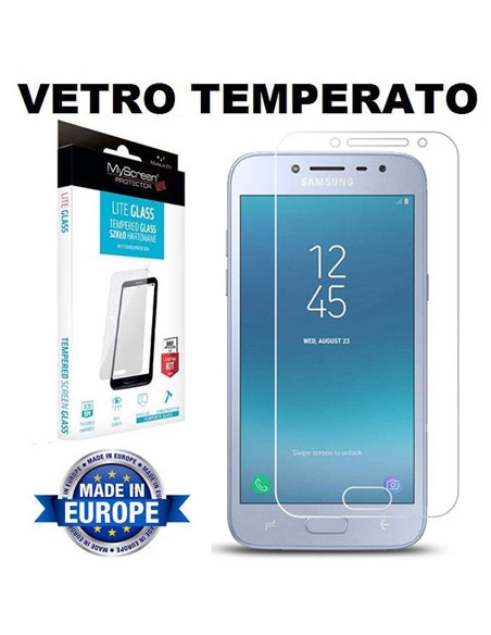 PELLICOLA per SAMSUNG GALAXY J2 2018 (SM-J250), J2 PRO 2018 - PROTEGGI DISPLAY IN VETRO TEMPERATO 9H 0,33mm MYSCREEN BLISTER