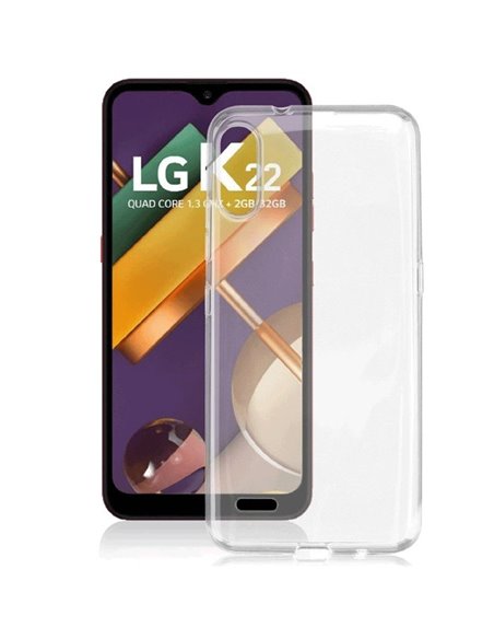 CUSTODIA per LG K22 IN GEL TPU SILICONE TRASPARENTE