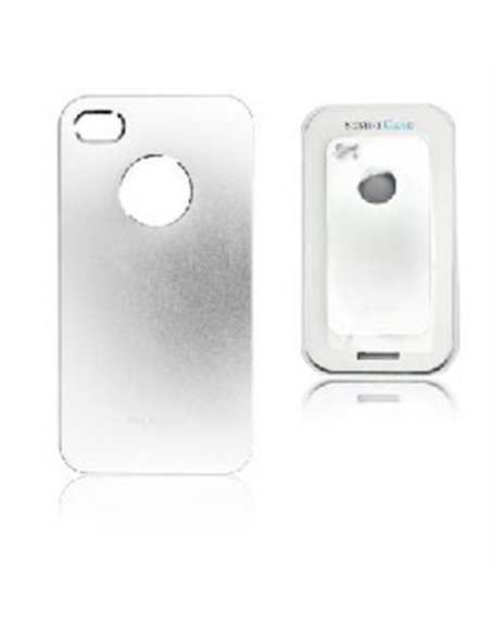 CUSTODIA per APPLE IPHONE 4, IPHONE 4S - BACK RIGIDA METAL COLORE SILVER