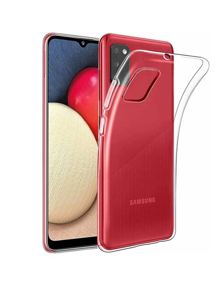 CUSTODIA per SAMSUNG GALAXY A02s (SM-A025F), GALAXY M02s (SM-M025F) IN GEL TPU SILICONE TRASPARENTE