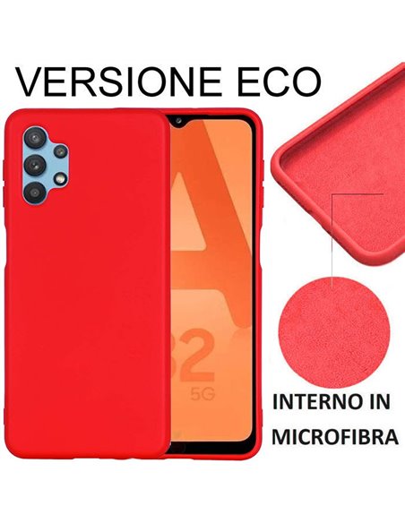 CUSTODIA per SAMSUNG GALAXY A32 5G SILICONE EFFETTO SOFT TOUCH ED INTERNO IN MICROFIBRA ROSSO VERSIONE ECONOMICA - ATTENZIONE..