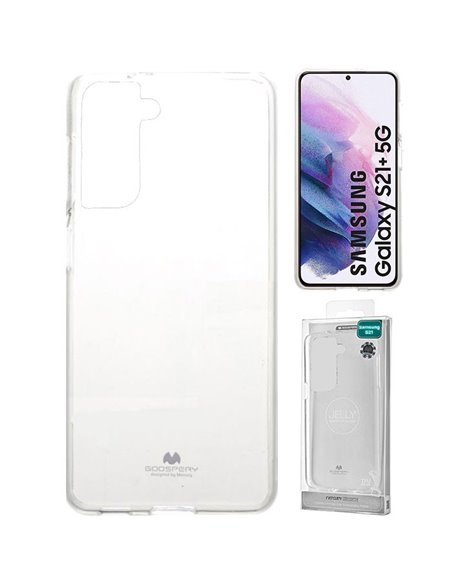 CUSTODIA per SAMSUNG GALAXY S21 5G (SM-G991B) IN GEL TPU TRASPARENTE ALTA QUALITA' MERCURY BLISTER