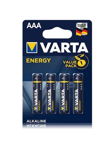 BATTERIE MINISTILO 1.5V AAA LR03 BLISTER 4PZ VARTA ENERGY