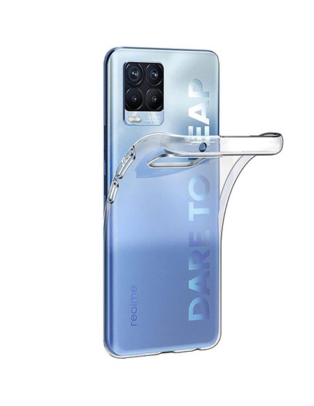 CUSTODIA per REALME 8 (NO Versione 5G!), REALME 8 PRO IN GEL TPU SILICONE TRASPARENTE