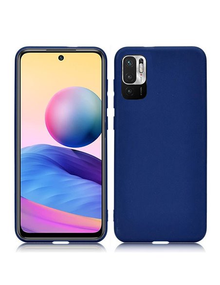 CUSTODIA per XIAOMI REDMI NOTE 10 5G, POCO M3 PRO 5G IN GEL TPU SILICONE SLIM BLU SATINATO - ATTENZIONE: Non compatibile con Red