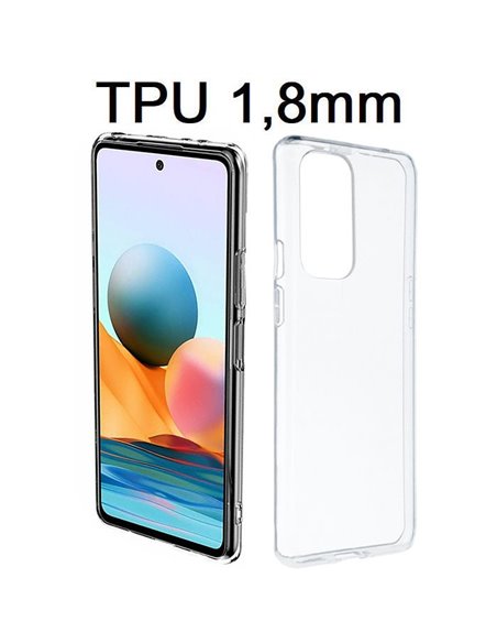 CUSTODIA per XIAOMI REDMI NOTE 10 PRO, NOTE 10 PRO MAX IN GEL TPU SILICONE 1,8mm TRASPARENTE